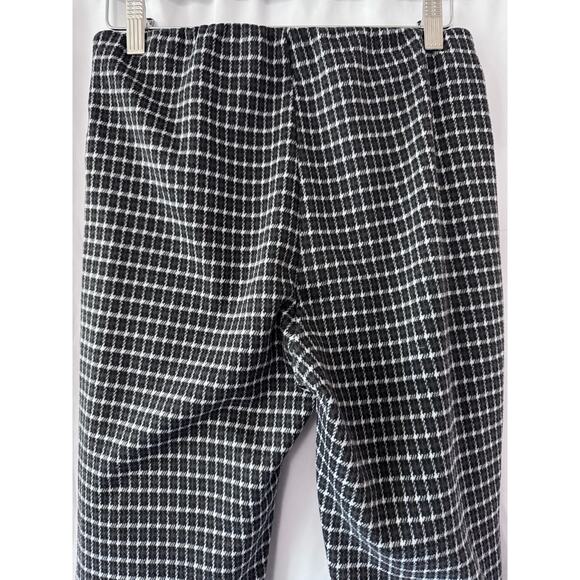Iris Black & White Checkered Stretch Pants - Size Medium - Picture 6 of 10